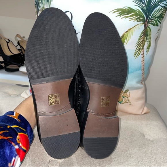 ASOS NWOB! Fringe/Tassel Dress Loafers In Black Polished Leather Shoes - Picture 10 of 12